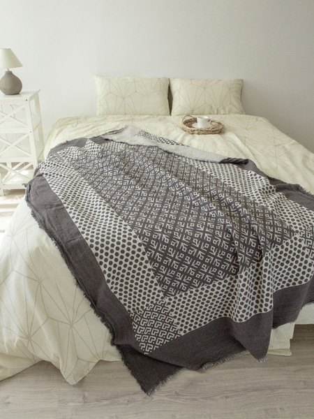 Изображение товара Плед Pole Kvetak (Беларускі лён) 110x170 20С48-ШР/у./р. (5 Монохром-2/сорт 1)