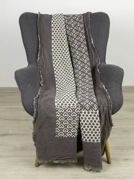 Изображение товара Плед Pole Kvetak (Беларускі лён) 110x170 20С48-ШР/у./р. (5 Монохром-2/сорт 1)