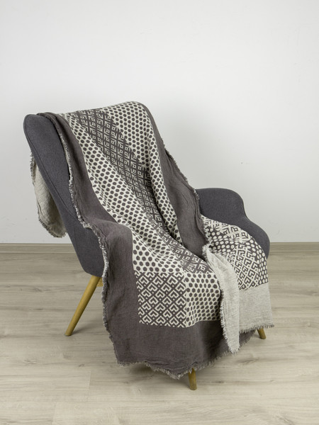 Изображение товара Плед Pole Kvetak (Беларускі лён) 110x170 20С48-ШР/у./р. (5 Монохром-2/сорт 1)