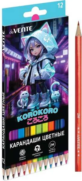 Изображение товара Набор цветных карандашей deVente Korokoro / 5022534 (12цв)