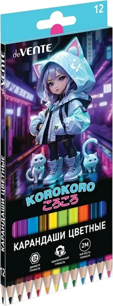 Изображение товара Набор цветных карандашей deVente Korokoro / 5022534 (12цв)