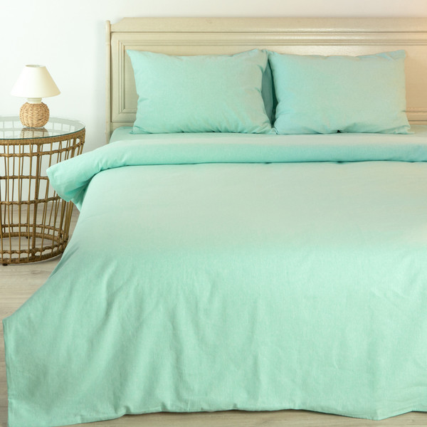 Изображение товара Комплект постельного белья Pole Kvetak (Беларускі лён) 220x210 23С181-ШР/уп/ст. (210 мятный)