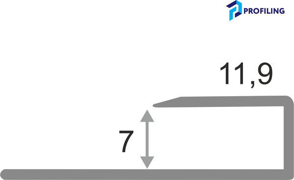 Изображение товара Профиль декоративный Profiling Окантовочный ПО-П7 (2.7м, серебристый)