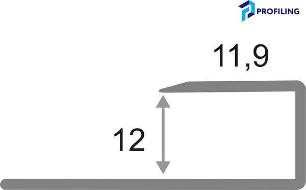 Изображение товара Профиль декоративный Profiling Окантовочный ПО-П12 (2.7м, серебристый глянец)