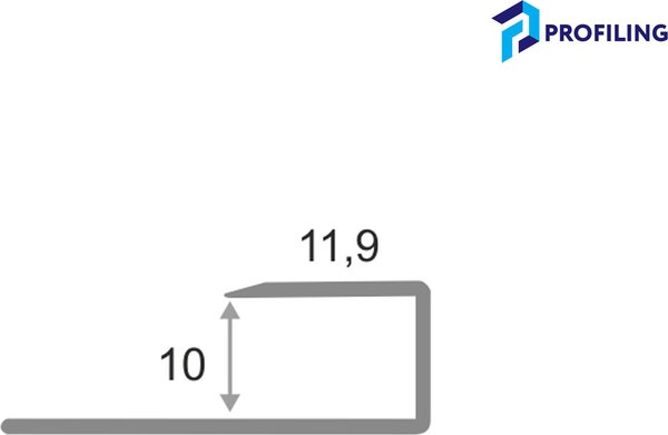 Изображение товара Профиль декоративный Profiling Окантовочный ПО-П10 (2.7м, черный матовый)