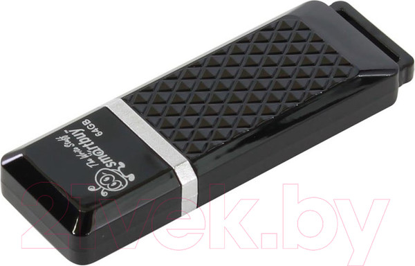 Изображение товара USB flash накопитель SmartBuy Quartz 64GB Black (SB64GBQZ-K)