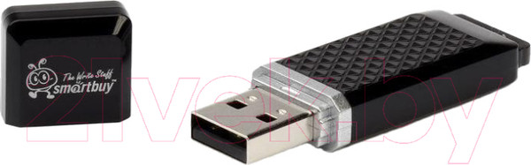Изображение товара USB flash накопитель SmartBuy Quartz 64GB Black (SB64GBQZ-K)
