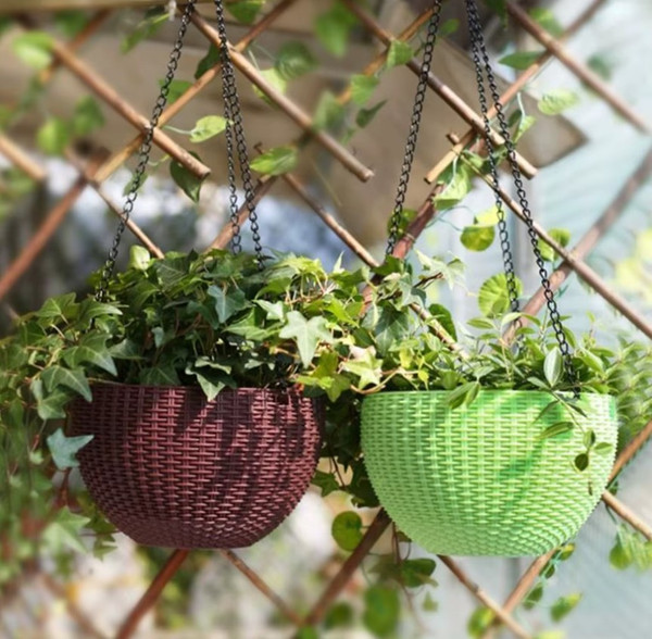 Изображение товара Кашпо BOTANICA Rattan (26x16см, зеленый)