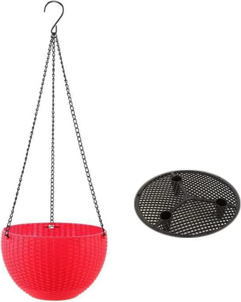 Изображение товара Кашпо BOTANICA Rattan (26x16см, красный)