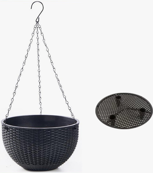 Изображение товара Кашпо BOTANICA Rattan (26x16см, черный)