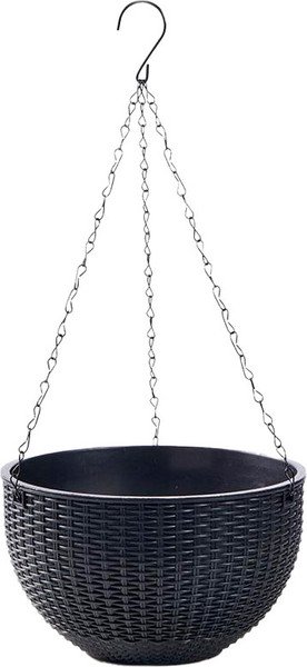 Изображение товара Кашпо BOTANICA Rattan (26x16см, черный)