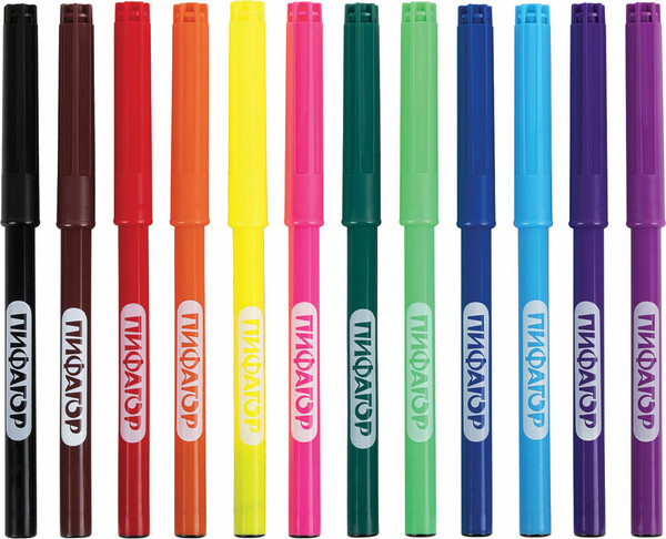 Изображение товара Фломастеры Пифагор Космическая одиссея / 152444 (12цв)