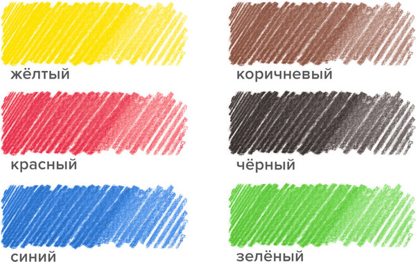 Изображение товара Набор цветных карандашей Пифагор Эко Классик / 182047 (6цв)