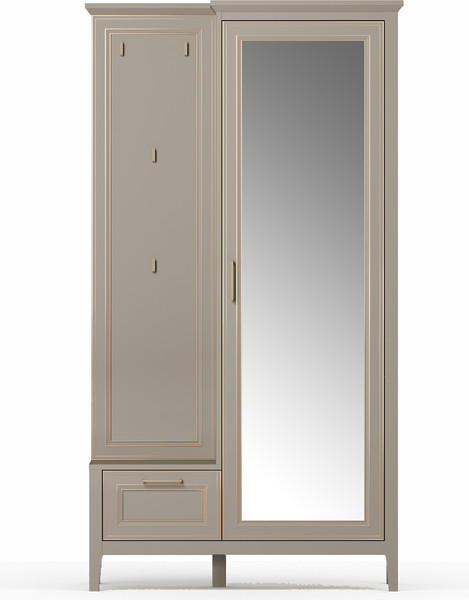 Изображение товара Секция в прихожую Black Red White Classic с вешалкой PPK1D1K/P (глиняный серый)