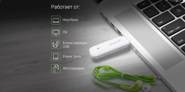 Изображение товара 4G-модем Digma Dongle DW1960 (белый)