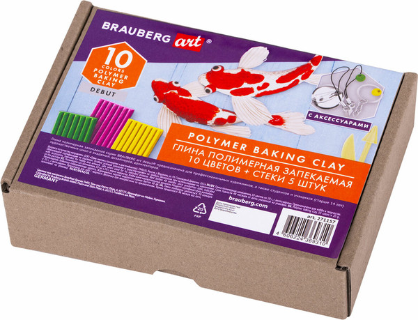 Изображение товара Полимерная глина Brauberg Art / 271157 (10цв)