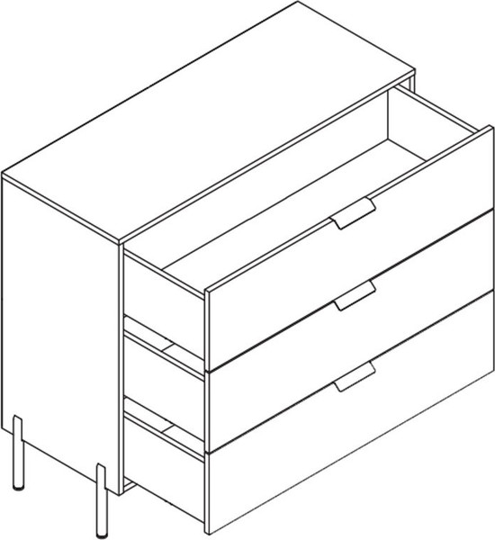 Изображение товара Комод Black Red White Paloma KOM3S (дымчатый зеленый)