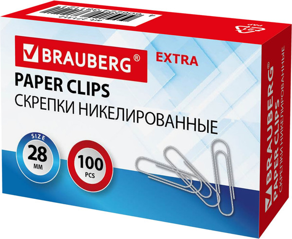 Изображение товара Скрепки Brauberg 271312 (100шт)