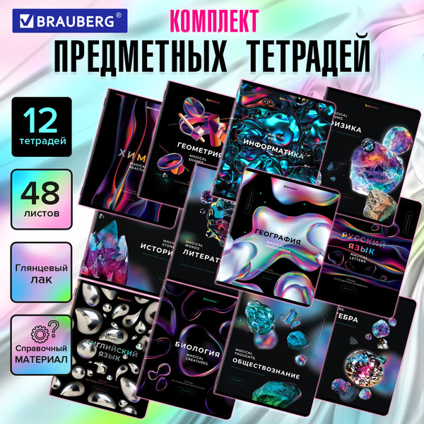 Изображение товара Набор предметных тетрадей Brauberg 404610 (12шт)