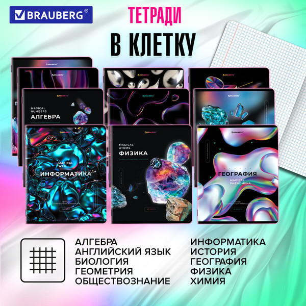 Изображение товара Набор предметных тетрадей Brauberg 404610 (12шт)