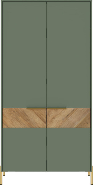 Изображение товара Шкаф Black Red White Siena SZF2D (дымчатый зеленый/дуб вотан)