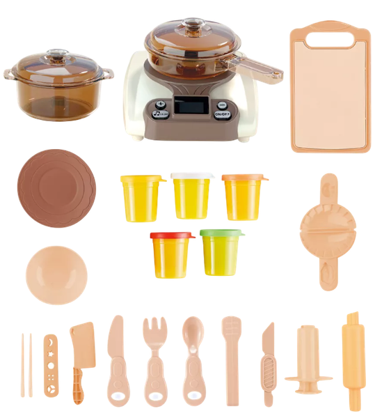 Изображение товара Набор для лепки PlayOkay Домашний ресторан с музыкой и звуком (24эл)