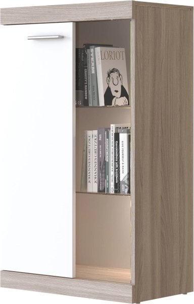 Изображение товара Тумба Black Red White  Linn Со стеклом 100x60x36 (ясень шимо/белый)