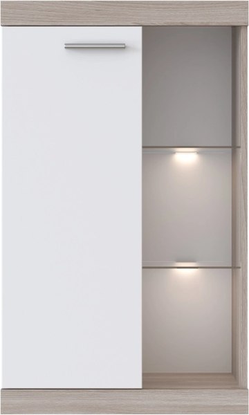 Изображение товара Тумба Black Red White  Linn Со стеклом 100x60x36 (ясень шимо/белый)