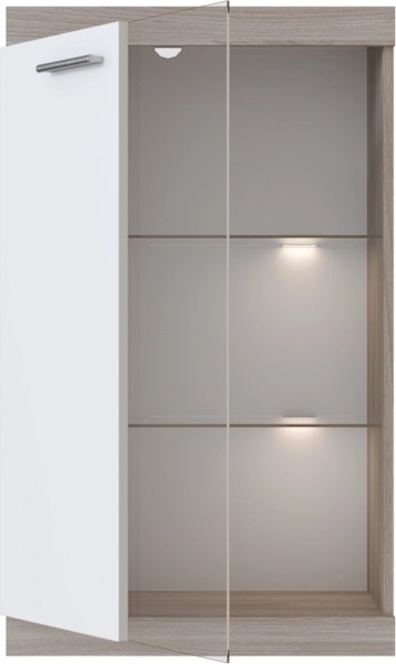 Изображение товара Тумба Black Red White  Linn Со стеклом 100x60x36 (ясень шимо/белый)
