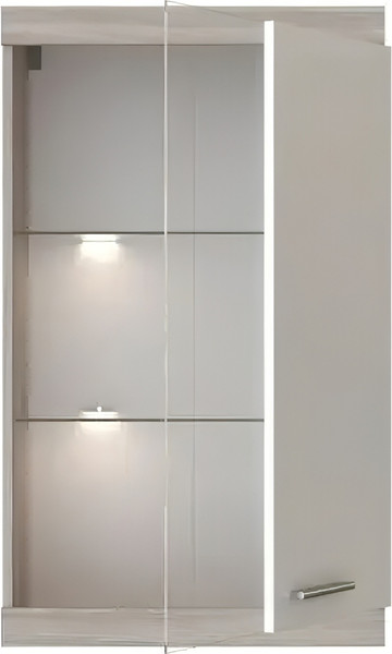 Изображение товара Шкаф навесной Black Red White Linn Со стеклом 100x60x36 (ясень шимо/белый)