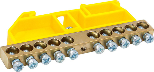 Изображение товара Шина заземления DEKRON 8x12-10 / AN0803-0037 (желтый)
