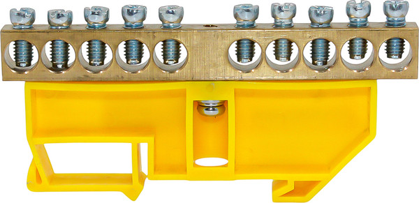 Изображение товара Шина заземления DEKRON 8x12-10 / AN0803-0037 (желтый)