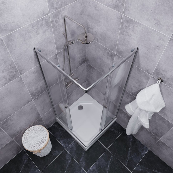 Изображение товара Душевой уголок Triton Вента-Хром-Вельвет 90х90 (с поддоном)