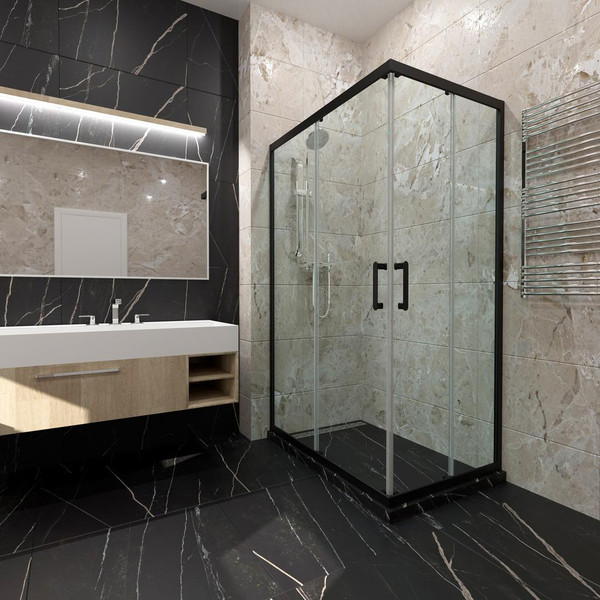 Изображение товара Душевой уголок Triton Фикс-Блэк 120x80 (без поддона)