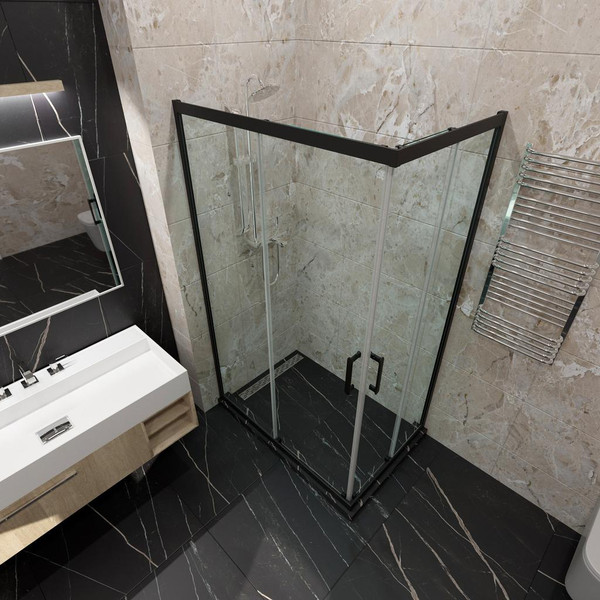 Изображение товара Душевой уголок Triton Фикс-Блэк 120x80 (без поддона)