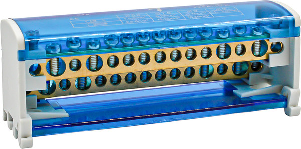 Изображение товара Шина нулевая в корпусе DEKRON На DIN-рейку 2x15 L+PEN / AN0805-0002