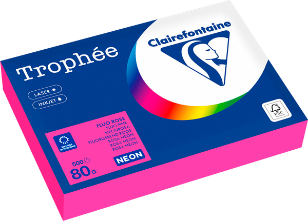 Изображение товара Бумага Clairefontaine А4 80г/м2 / 2973PC (500л, неон розовый)