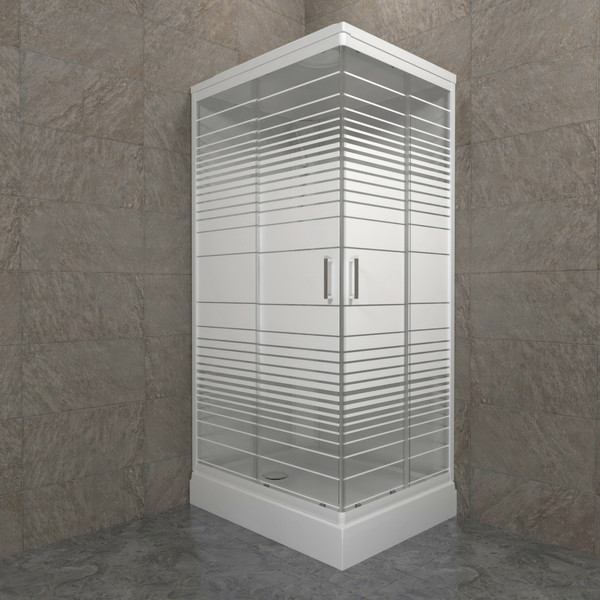 Изображение товара Душевая кабина Triton Квадро 100x80 А Полосы, ДН4