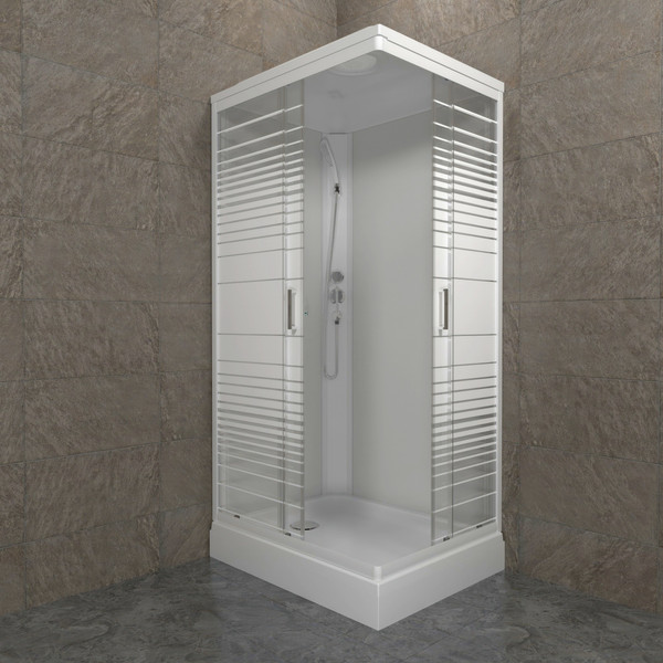 Изображение товара Душевая кабина Triton Квадро 100x80 А Полосы, ДН4