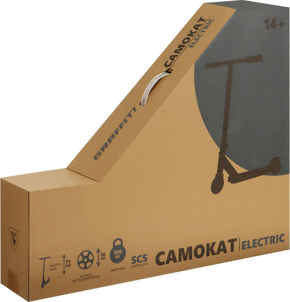 Изображение товара Самокат трюковый Graffiti Electric 24 / 10205146 (черный)