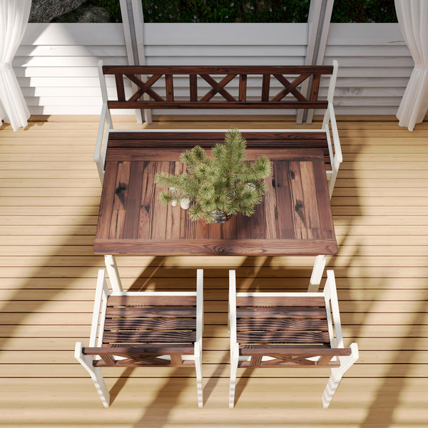 Изображение товара Комплект садовой мебели Sundays Ф-183 1/2/1 (орех/белый)