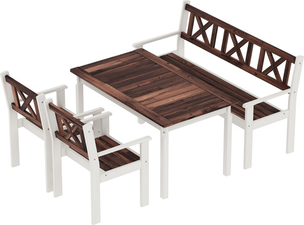 Изображение товара Комплект садовой мебели Sundays Ф-183 1/2/1 (орех/белый)
