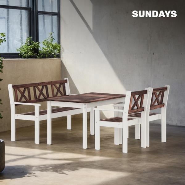 Изображение товара Комплект садовой мебели Sundays Ф-183 1/2/1 (орех/белый)