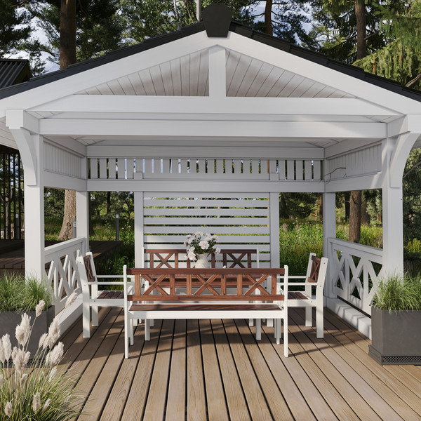 Изображение товара Комплект садовой мебели Sundays Ф-183 1/2/2 (орех/белый)