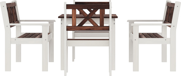 Изображение товара Комплект садовой мебели Sundays Ф-183 1/2/2 (орех/белый)