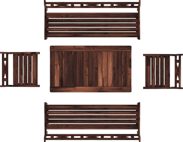 Изображение товара Комплект садовой мебели Sundays Ф-183 1/2/2 (орех)