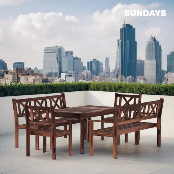 Изображение товара Комплект садовой мебели Sundays Ф-183 1/2/2 (орех)