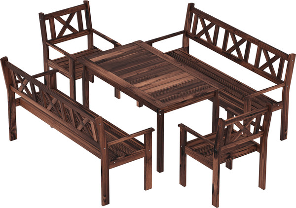 Изображение товара Комплект садовой мебели Sundays Ф-183 1/2/2 (орех)