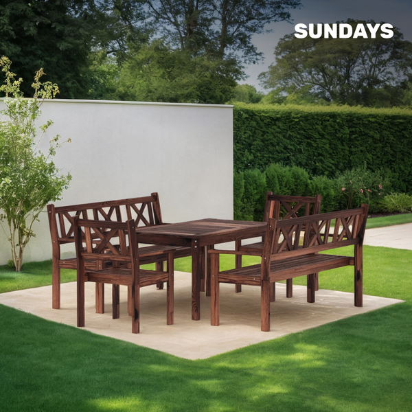 Изображение товара Комплект садовой мебели Sundays Ф-183 1/2/2 (орех)
