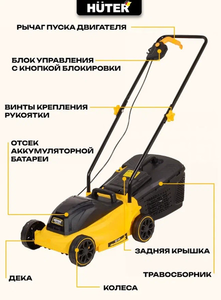 Изображение товара Газонокосилка аккумуляторная Huter CLM-20 Li (70/4/44)